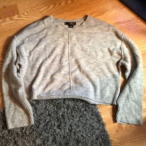 Cropped Grey Sweater.